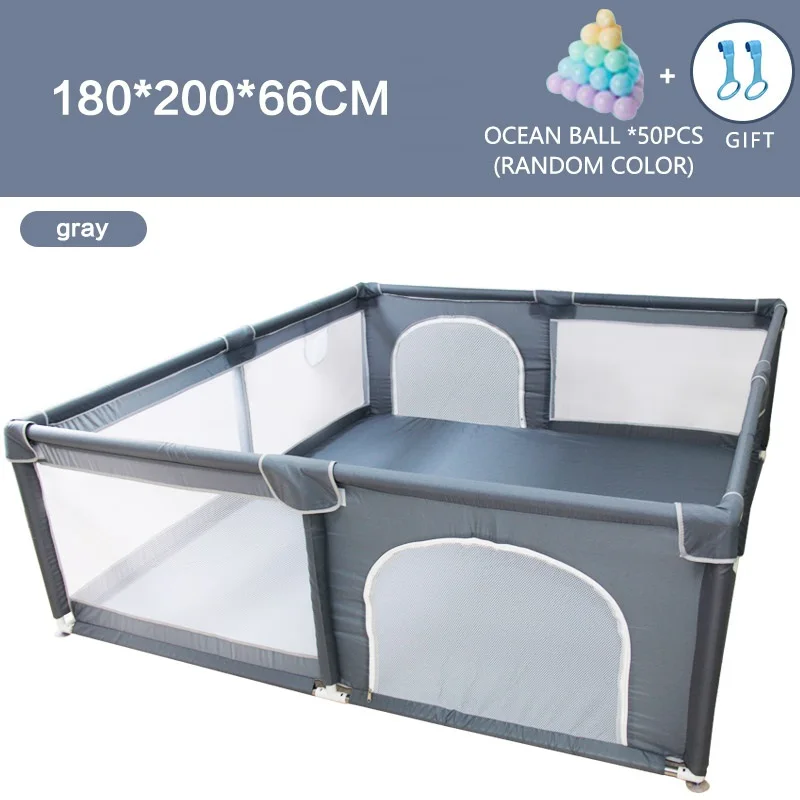 Манеж IMBABY для детей, детский манеж 180x200 см с бесплатными шариками, детский напольный манеж, большая детская игровая площадка, детский забор