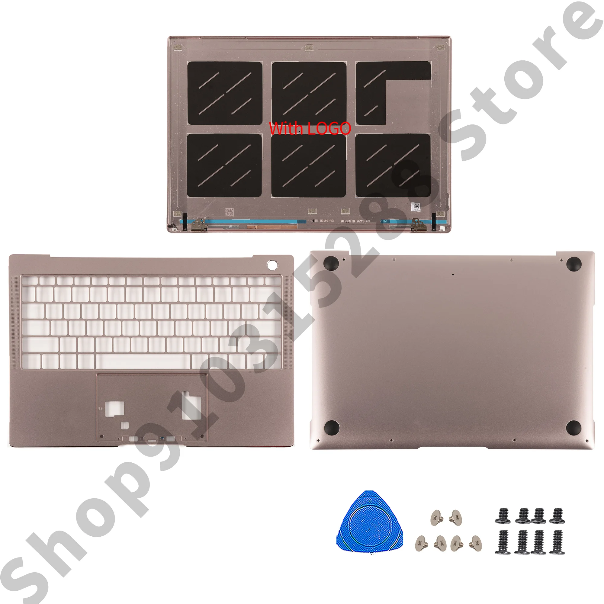 Чехлы для ноутбуков Huawei MateBook X Pro MACHD-WFE9 2021, задняя крышка ЖК-дисплея, подставка для рук, розовая, замена 2021 (art.: 3920c34749f52) - 3920c34749f52