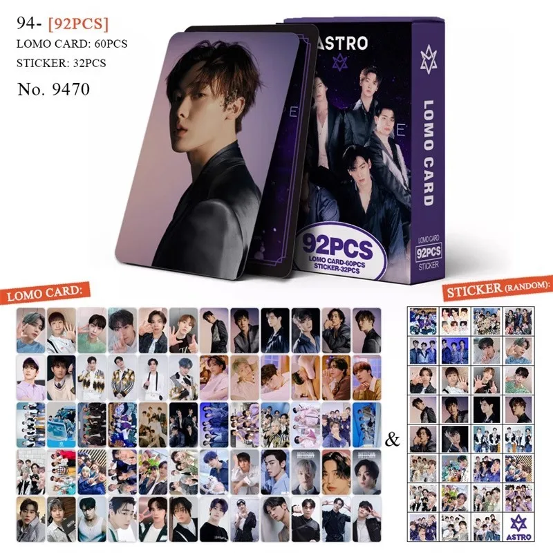 Альбом для фотографий KPOP EUNWOO, 92 шт./набор, альбом LOMO Card ASTRO Boy Band 32, наклейки, коллекция девушек, подарок K-POP, открытка, фотооткрытка