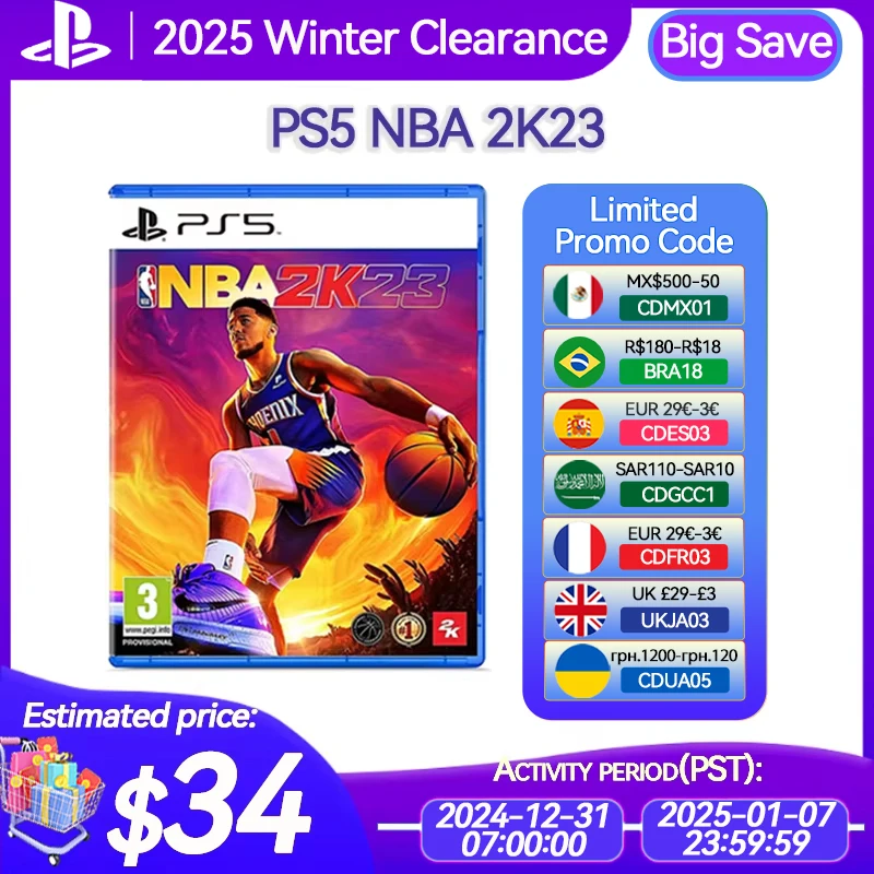 Sony PlayStation 5 NBA 2K23 PS5 Игровые предложения Физические для платформы PlayStation 5 PS5 Игровые консоли с компакт-диском