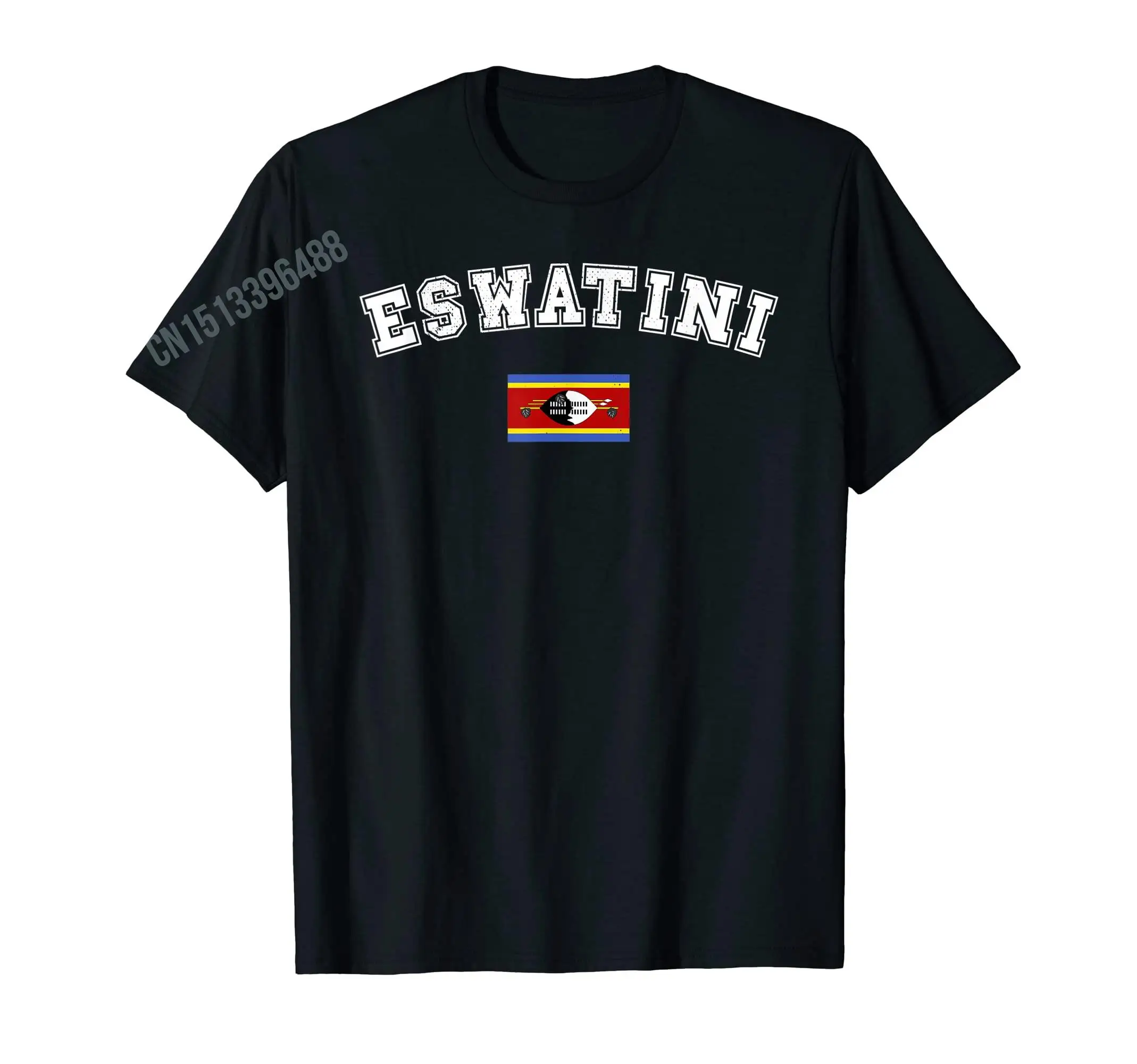 Фото Футболка Eswatini с более дизайном, футболка Swazi Flag Swaziland для мужчин и женщин, футболка, топы, хлопковые футболки №2