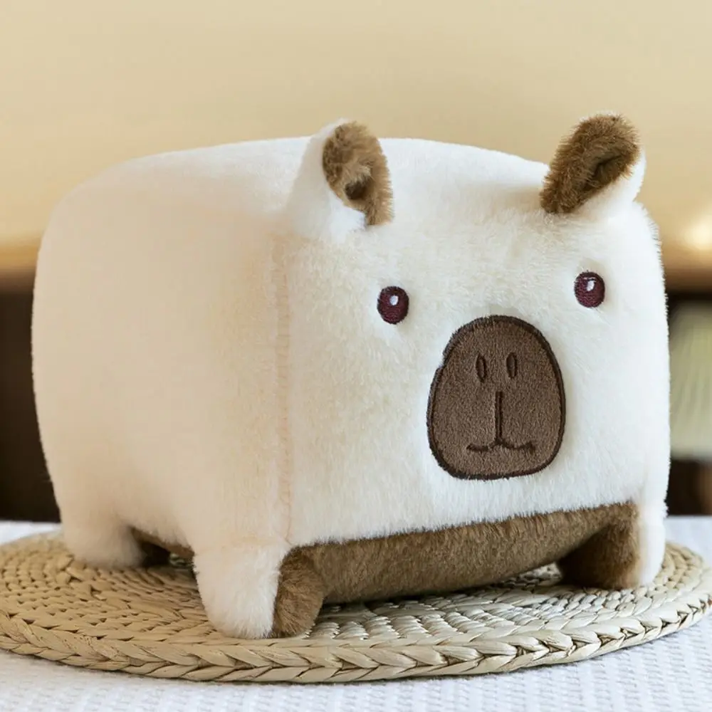 Фото Мягкая квадратная игрушка-кубик, мягкая игрушка-кубик аниме, мультяшная милая плюшевая кукла-капибара, подарок на день рождения №5