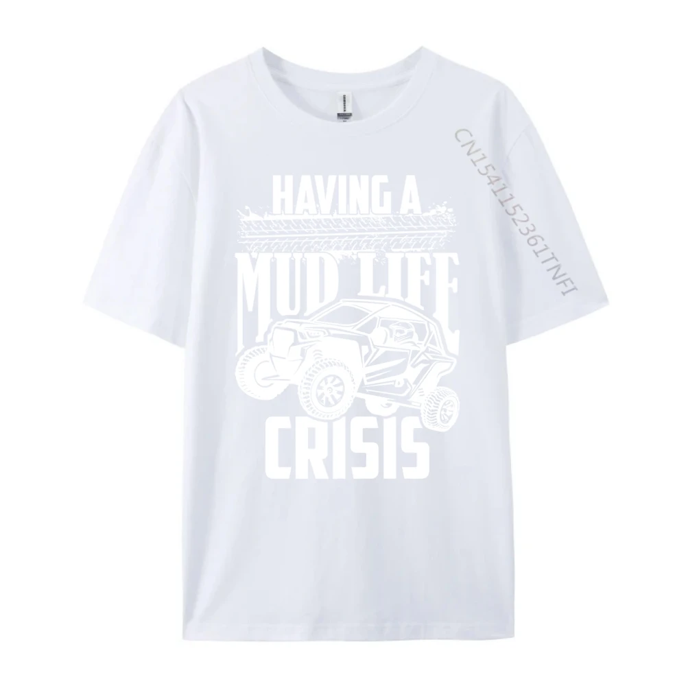 Фото Обычные футболки Having A Mud Life Crisis Sxs UTV для вождения, оптовая продажа, женские весенние забавные футболки в стиле панк №4