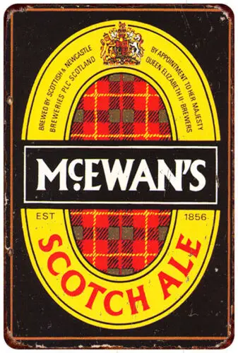 1p, McEWAN'S BEER Спортивный бар Винтажная репродукция металлическая вывеска TIN настенное искусство