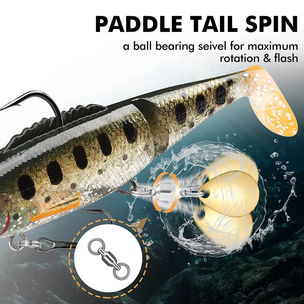 TRUSCEND Luya T-Tail, многосекционная Мягкая приманка с блестками, искусственная приманка для плавания, задний крючок, рыболовные снасти, аксессуары для рыбалки