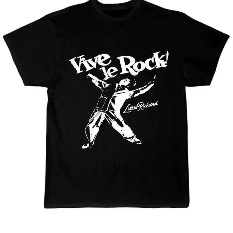 ГОРЯЧАЯ Забавная футболка Little Richard Vive Le Rock Gif, полный размер S 4XL