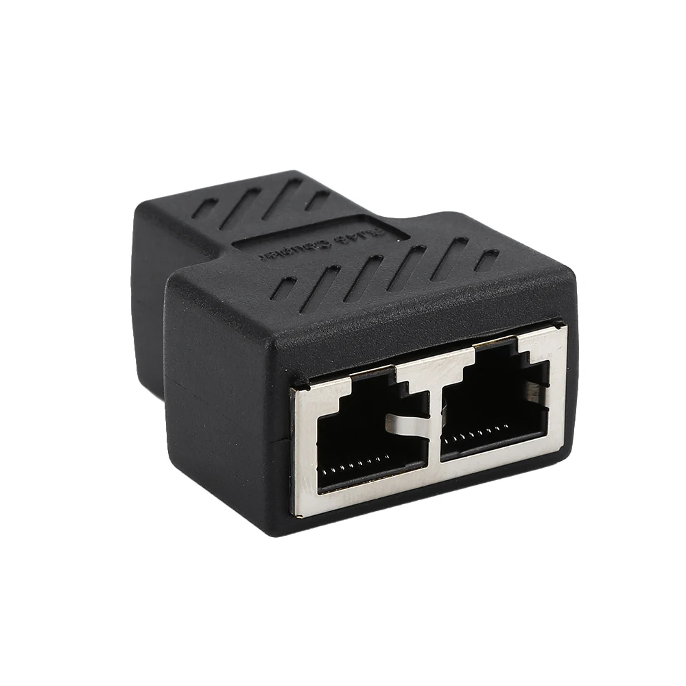 Разветвитель Ethernet 1 шт., удлинитель с 1 на 2 каналами LAN RJ45 для подключения к Интернету, 1 вход, 2 выхода, высокое качество (art.: 3920c38db41f7) - 3920c38db41f7