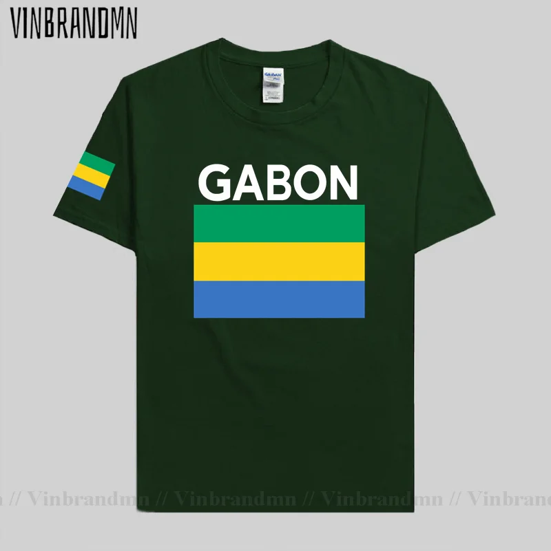 Фото Мужские футболки Gabon's Republic, новая модная футболка из 100% хлопка, футболка из 100% хлопка, одежда, футболки, спортивный Gabonaise в стиле кантри №3