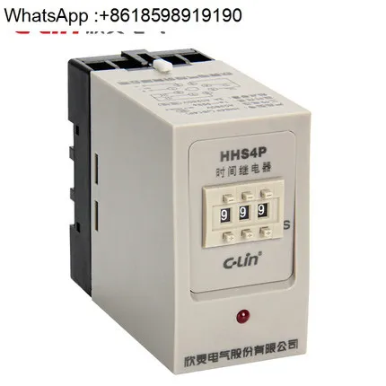 Реле времени HHS4P/JS14P 99.9S/999S с сиденьем, таймер AC220V DC24V