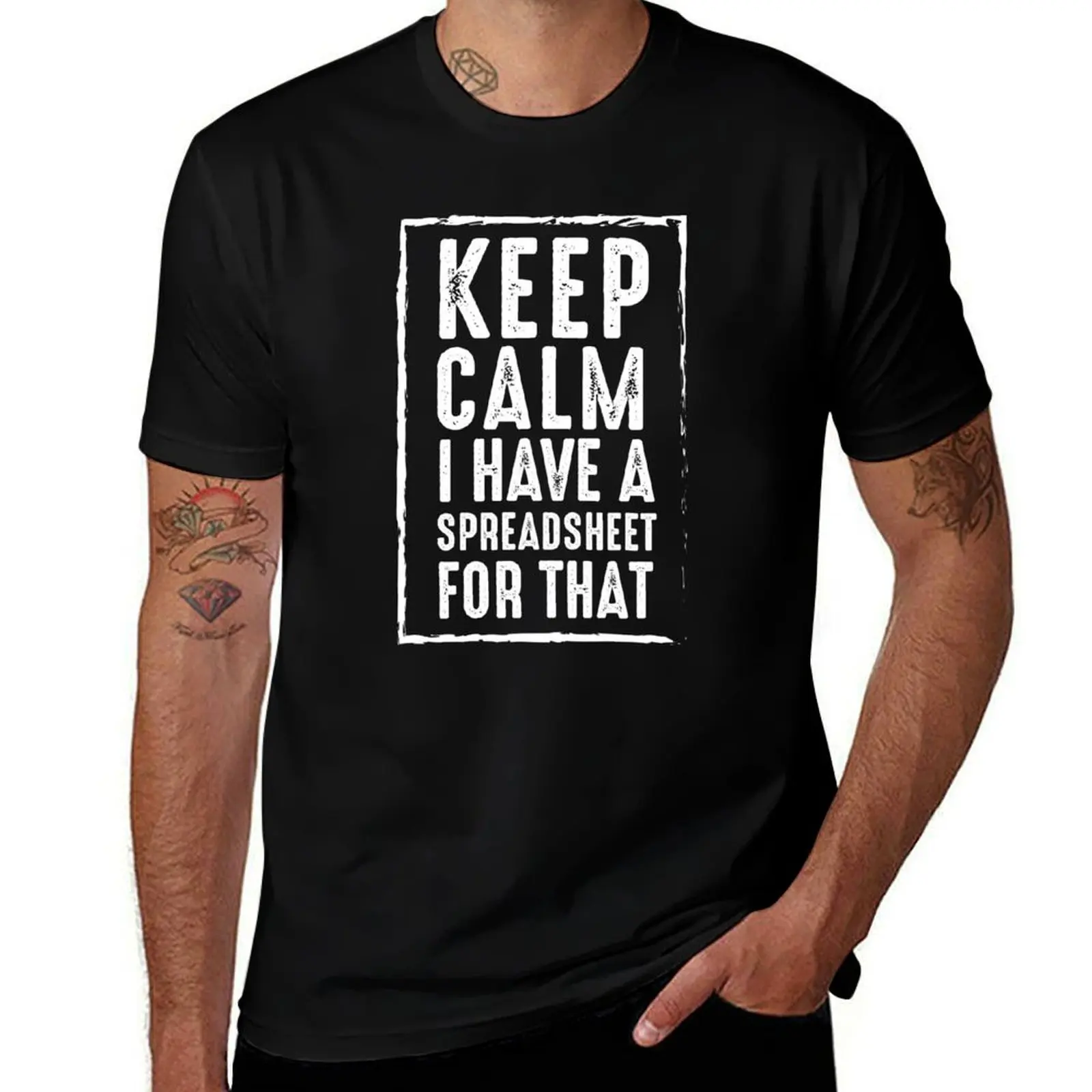 Футболка Keep Calm I Have A Spreadsheet For That, мужские футболки, мужская футболка с рисунком, футболка