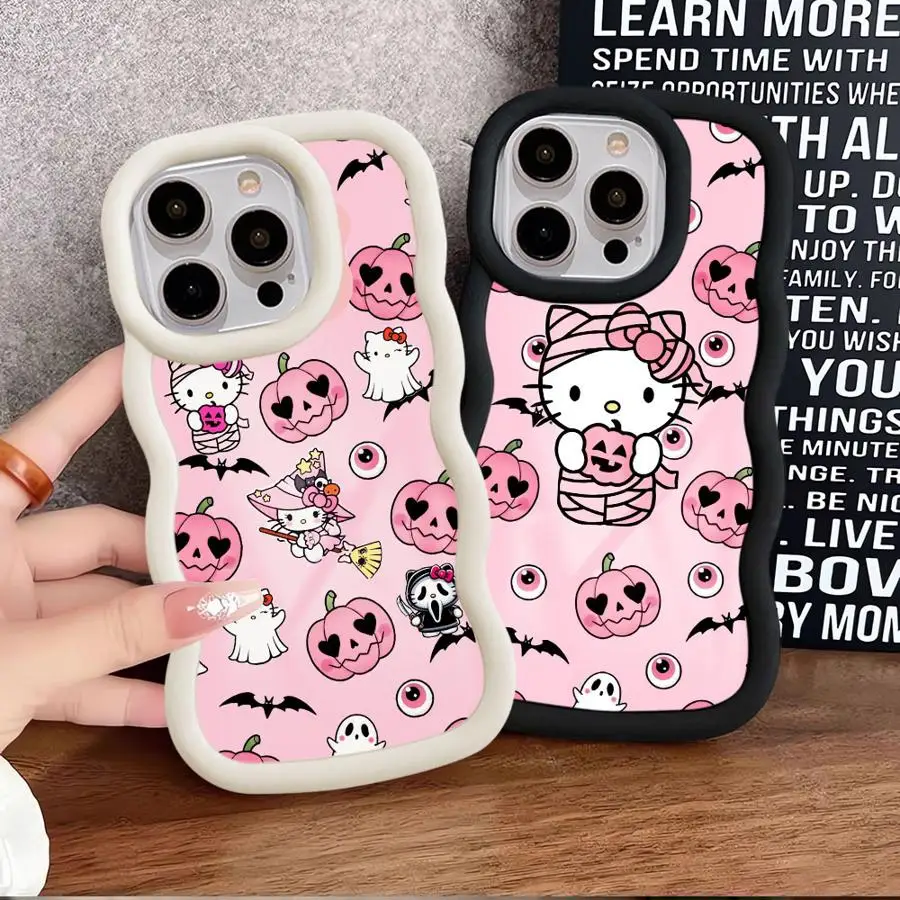 Мягкий чехол для телефона Xiaomi Redmi Note 13 Pro Plus 10S 9 10 9S 8 12 14 Pro 11 Halloween H-elloS K-ittyS