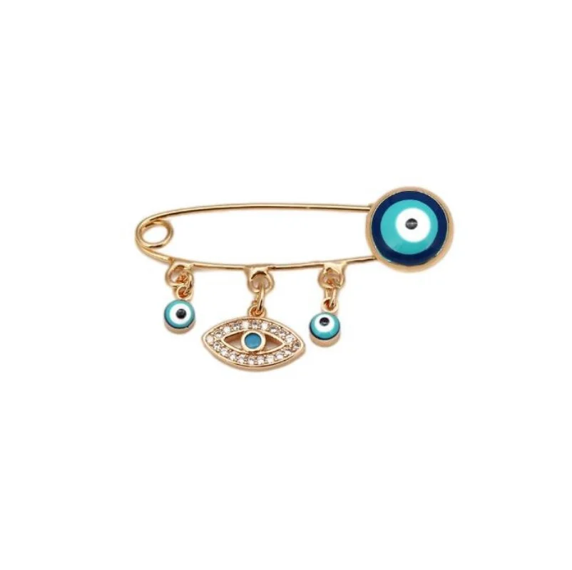 ЖенскаяМужская брошь с кисточкой Lucky Blue Devil Eye (art.: 3920c1a52a9da) - 3920c1a52a9da