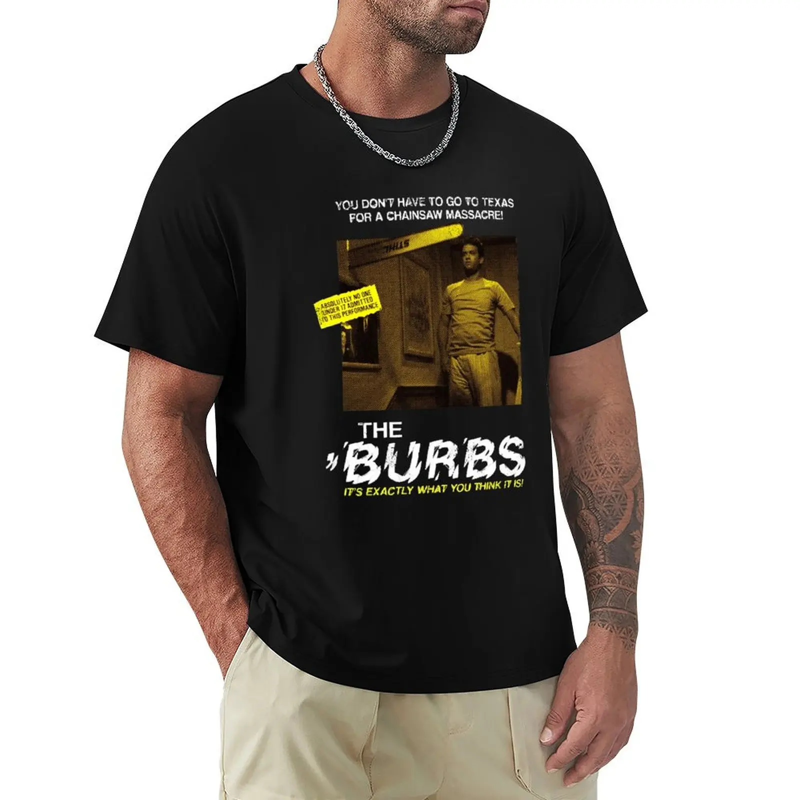 Футболка The Burbs Pieces Movie Slasher Horror, баскетбольные футболки с рисунком, футболка с аниме, мужские забавные футболки