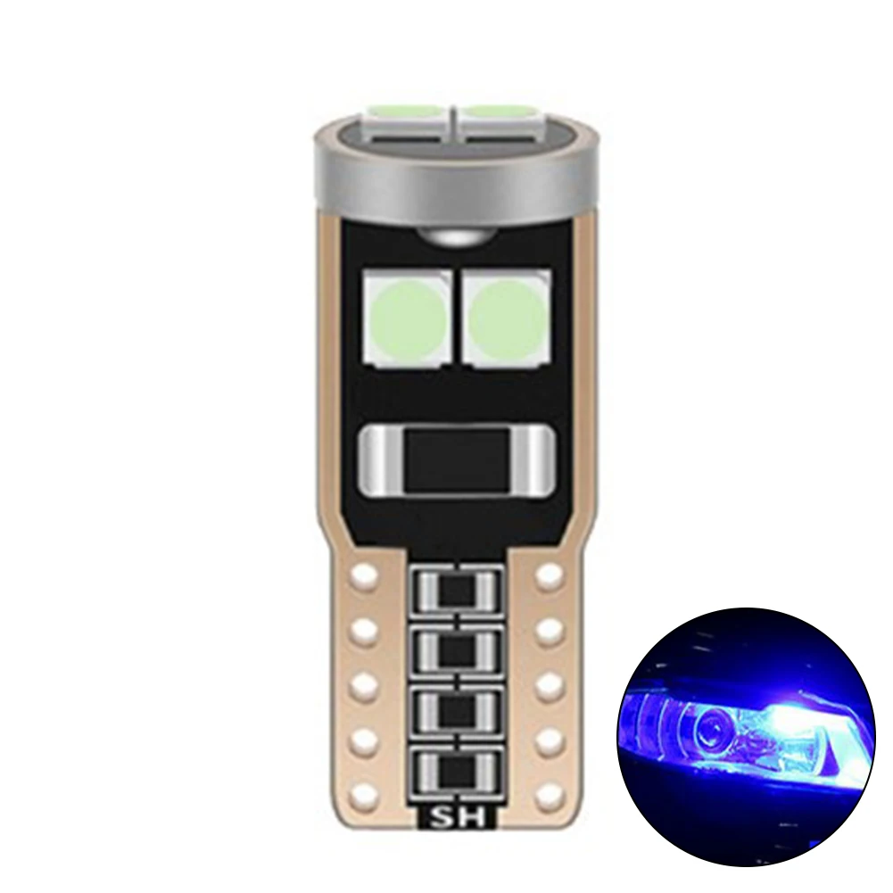 Автомобильная лампочка для интерьера приборной панели T10 3030-6SMD, лампочка для освещения номерного знака, освещение для чтения, без ошибок, внутренние купольные лампы