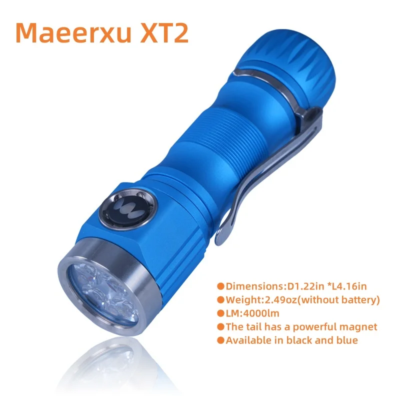 Maeerxu XT2 4000 люмен портативный боковой переключатель 21700 литий-ионный аккумулятор фонарик для охоты со стробоскопическим режимом фонарик для самообороны