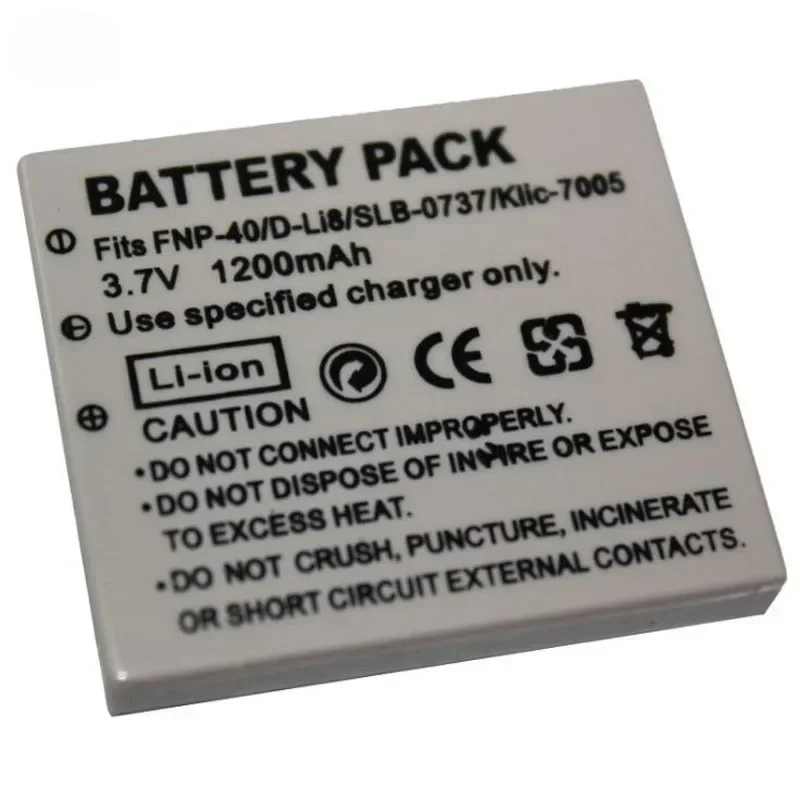 Аккумулятор FNP-40 FNP40 1200 мАч + зарядное устройство переменного тока для FUJIFILM NP-40 NP40 BENQ DLI-102 KODAK KLIC-7005 PENTAX D-LI8 D-Li85 SLB-0737