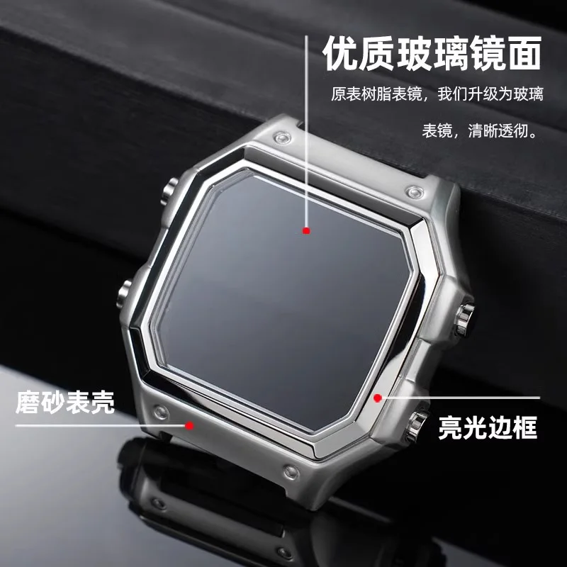Фото Для Casio AE1200 AE1300 Модифицированный металлический корпус 3299 AE-1200 безель стекло водонепроницаемый комплект колец из нержавеющей стали 304 мужской ремешок для часов №2