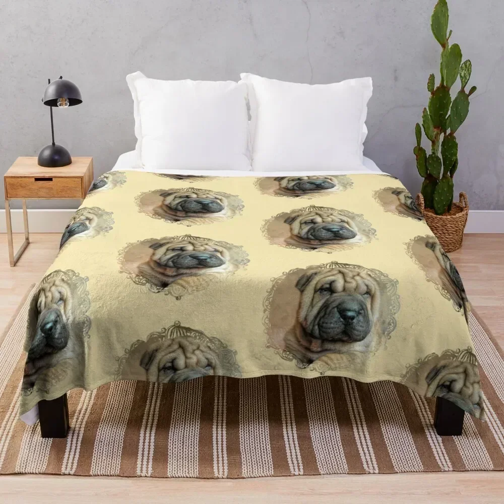Одеяло для щенков Shar Pei, манга, свободные одеяла из фланелевой ткани на Хэллоуин