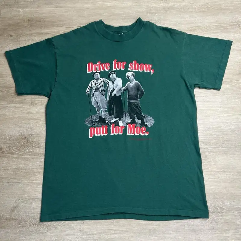 Винтажная футболка The Three Stooges Drive For Show Putt Moe, мужская, размер XL