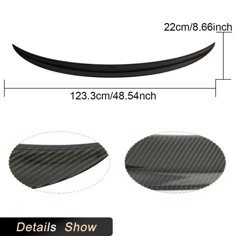 Фото Задний спойлер багажника, крылья Prepreg Dry Carbon для BMW 3 серии F30 F35 F80 M3 340i Sedan 2012-2019, автомобильный задний спойлер, крыло багажника, губа №5