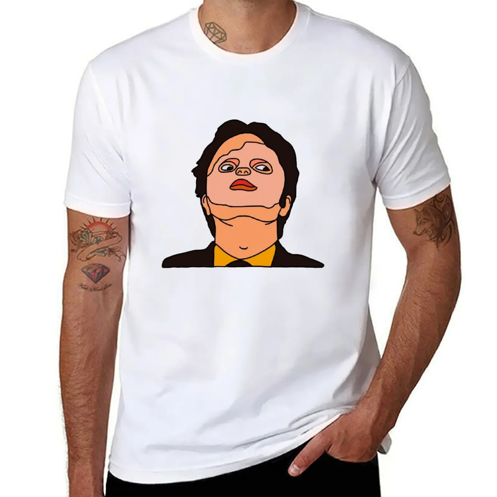 Футболка Dwight Shrute Pattern 2, мужская однотонная хлопковая футболка, мужская футболка