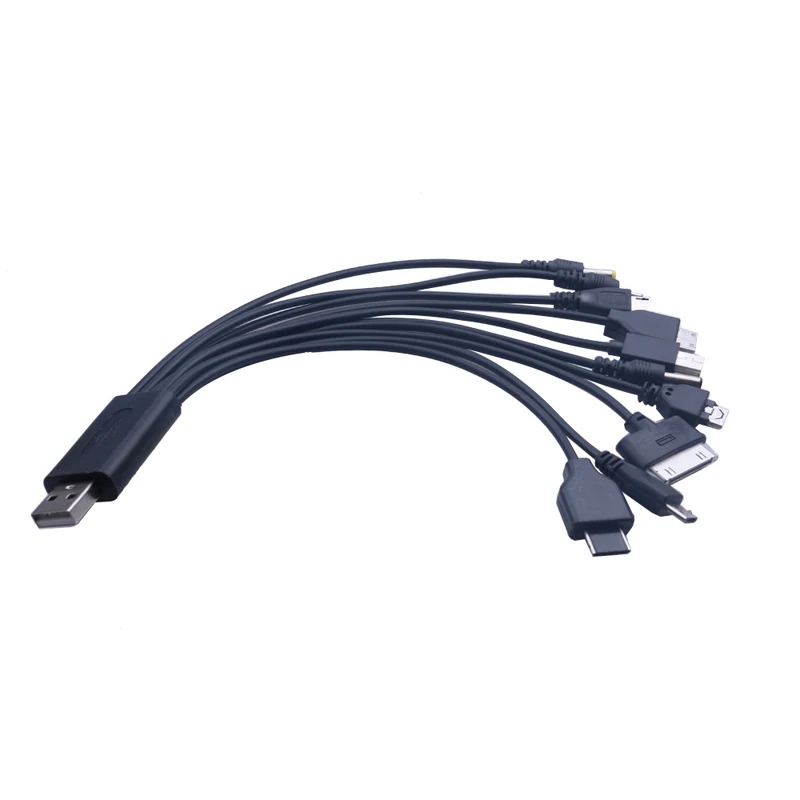 Фото Адаптер зарядного устройства для мобильного телефона Micro USB Type C, USB-кабель для передачи данных, зарядный кабель, провод для передачи данных, универсальный шнур для сотового телефона 10 в 1 №3