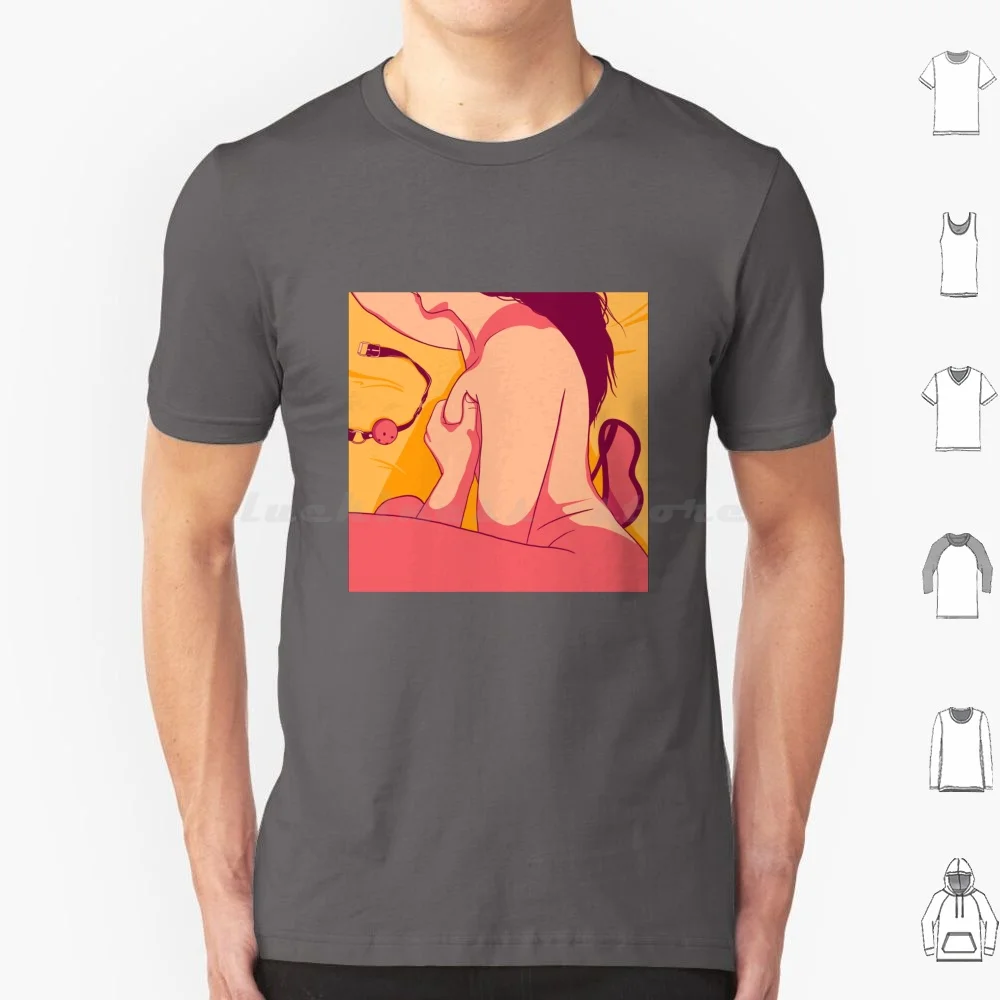 Tangled In Love T Shirt Big Size 100% Cotton Bdsm Kinky Kink Fetish Cute Funny Bondage Adult Pink Sex Submissive Dominant Rope