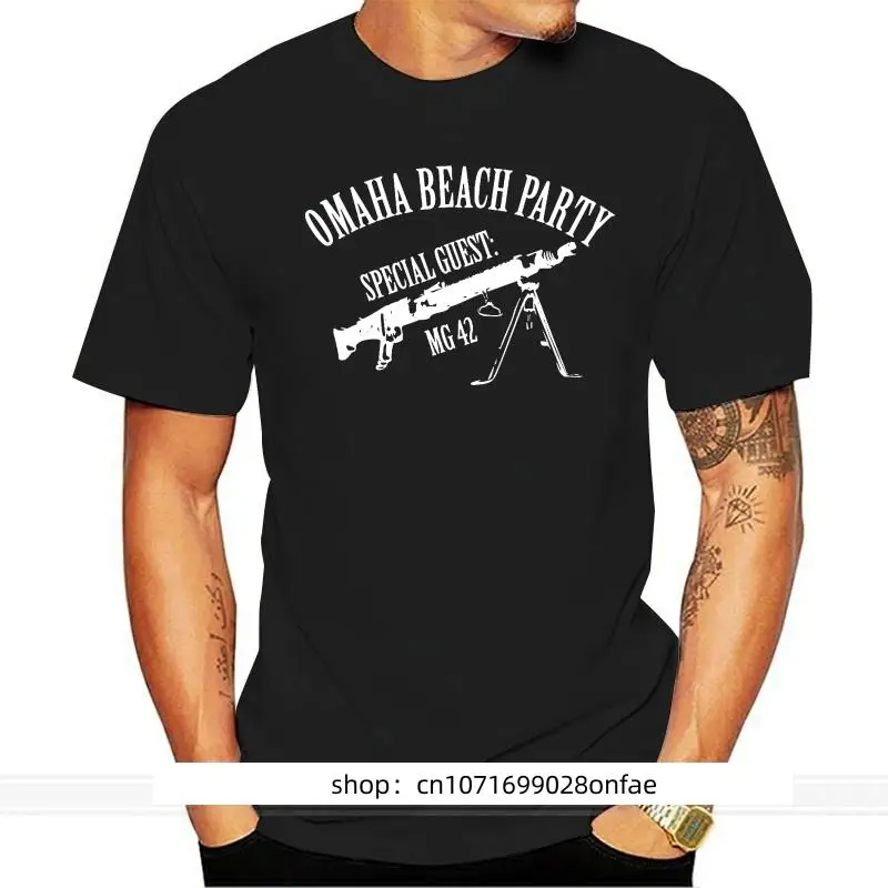 Kaus Fashion Musim Panas вышедневный MG42 OMAHA Pesta Pantai WW2, культовый немецкий Kaus Jerman