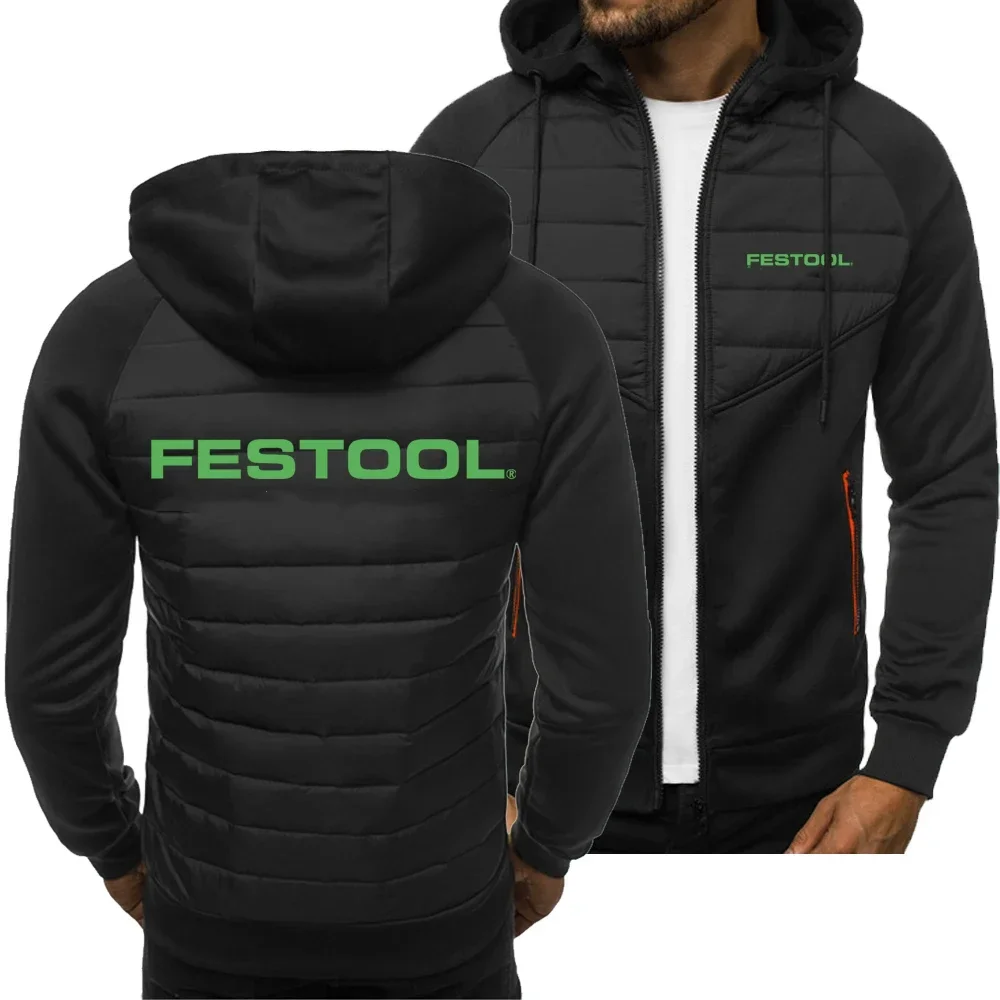Новая толстовка с логотипом Festool Tools, весенне-осенняя мужская модная спортивная повседневная толстовка, кардиган, куртка на молнии с длинными рукавами