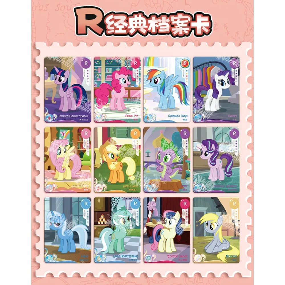 Фото Kayou натуральная коллекция карт My Little Pony, американская анимация, милые фигурки SSR UR SR, вечные карты дружбы, игрушки, подарки №4