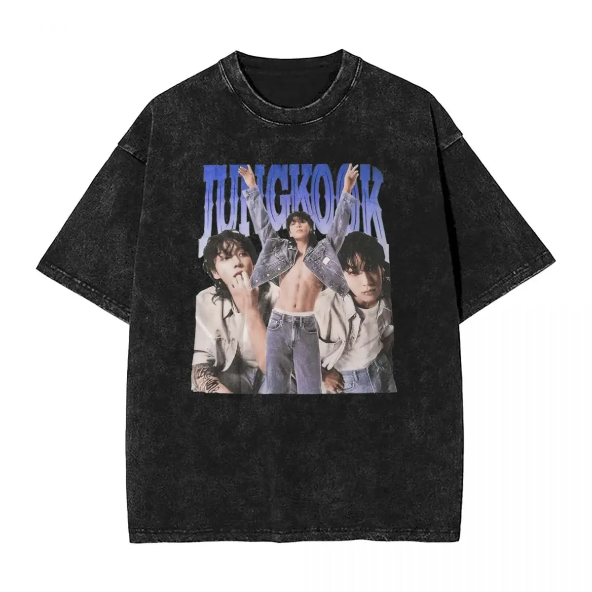 Мужские футболки Jungkooks JK, одежда, летняя Винтажная футболка с коротким рукавом и круглым вырезом, модная футболка с рисунком, дешево