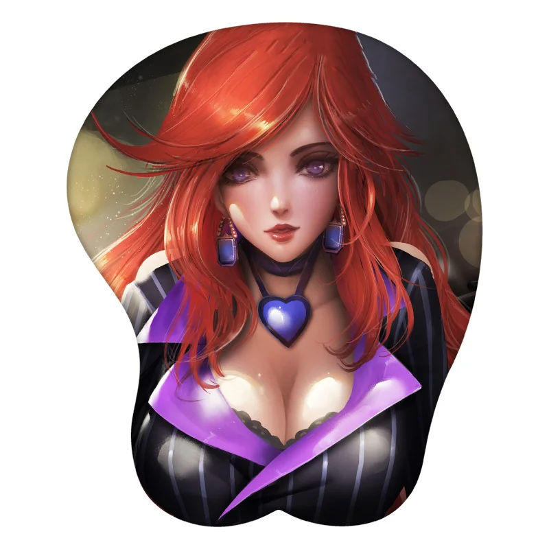 3D коврик для мыши Miss Fortune Охотник Bounty, коврик для мыши из аниме «Лига Легенд», силиконовый сексуальный креативный игровой коврик для запястья, подарок