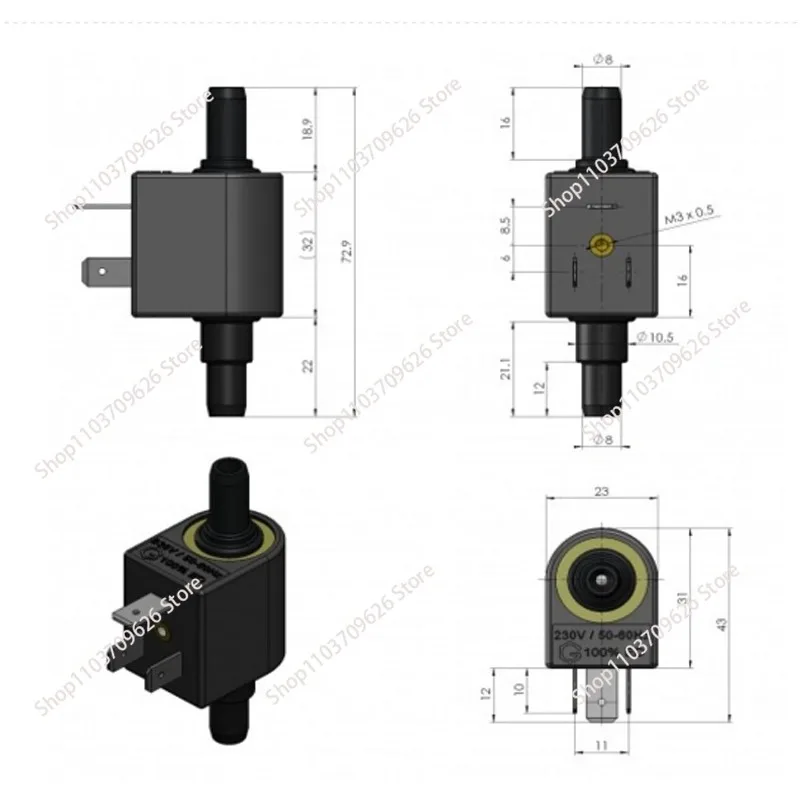 EMS 10-E0 EMS10-E 0 Электромагнитный насос Gotec 1 шт. (art.: 3920d1f9ee6f2) - 3920d1f9ee6f2