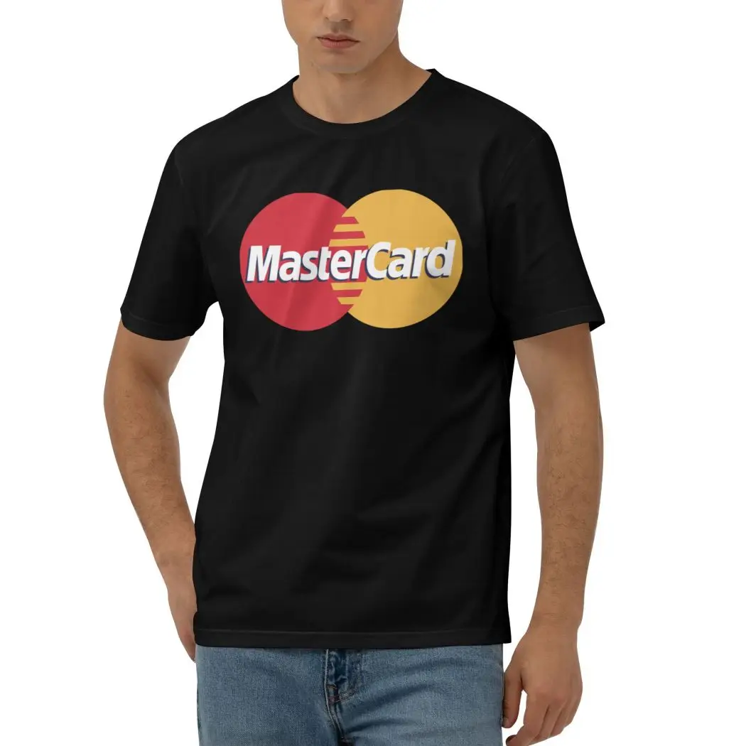 Повседневные мужские футболки Master Card, модные футболки с короткими рукавами и круглым вырезом, футболка с коротким рукавом