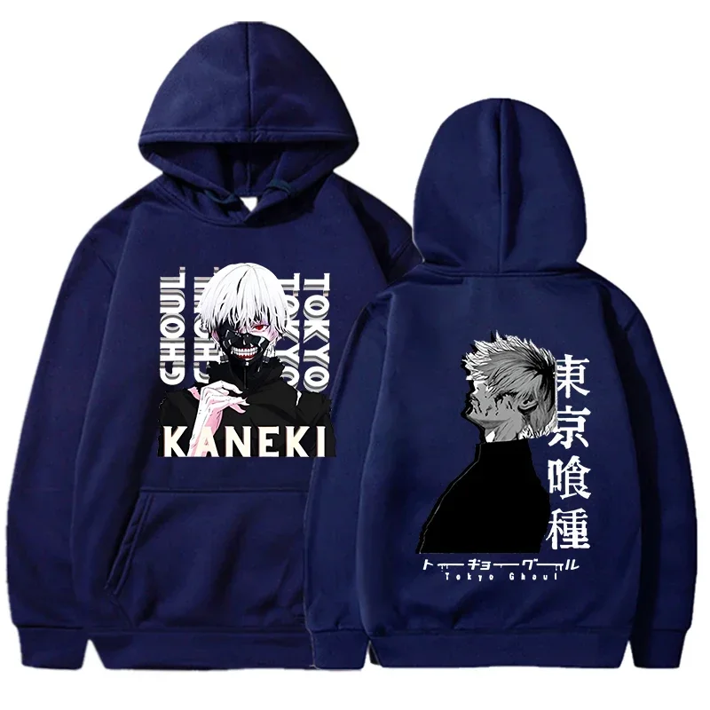 Фото Новые мужские и женские модные толстовки с капюшоном Kaneki Ken повседневные толстовки с длинным рукавом Смешные Толстовки с аниме-рисунком свободные топы №4