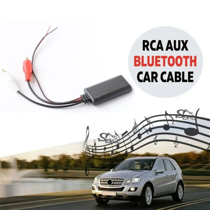 Автомобильный модуль приемника Bluetooth, адаптер кабеля 2RCA AUX, музыкальный аудио стерео приемник для транспортных средств с интерфейсом 2RCA (art.: 3920bfefe1d0d) - 3920bfefe1d0d