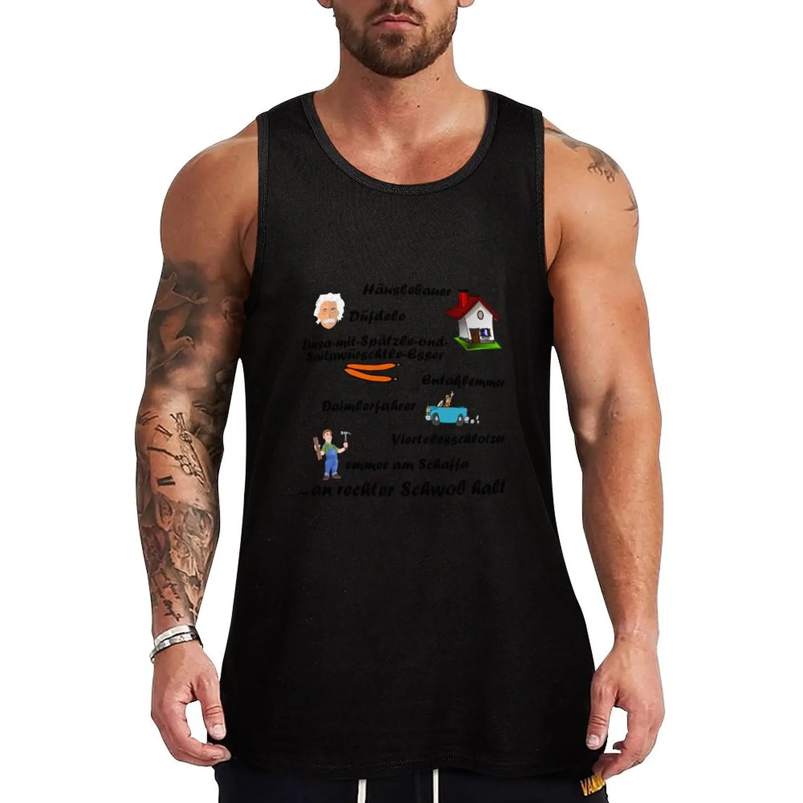 Настоящая Swabian Tank Top, мужской топ, аксессуары для спортзала, мужские летние мужские топы