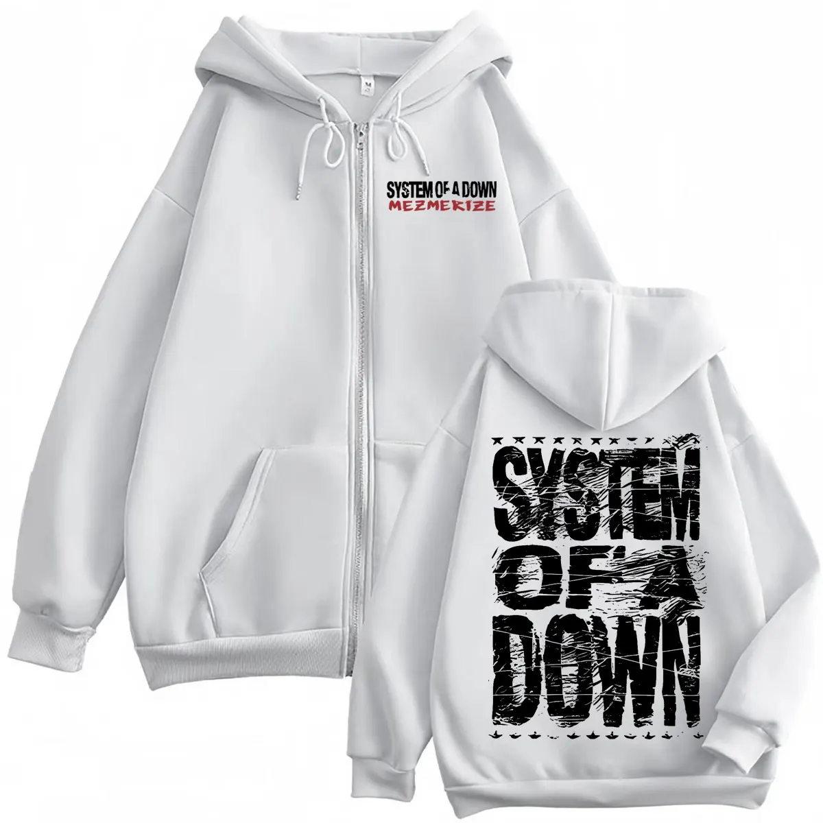 System of A Down Mezmerize Merch Толстовка на молнии Альтернативная металлическая музыка Толстовки на молнии Рок Хип-хоп Винтажные пуловеры унисекс (art.: 3920cd8fa03af) - 3920cd8fa03af