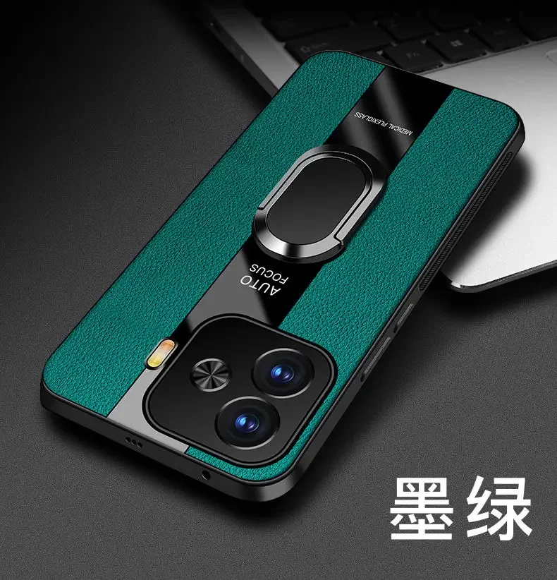 ДЛЯ VIVO IQOO Z9 Turbo чехол автомобильная магнитная кожаная задняя крышка для гонок для IQOO Z9 Turbo кронштейн противоударный бампер Funda
