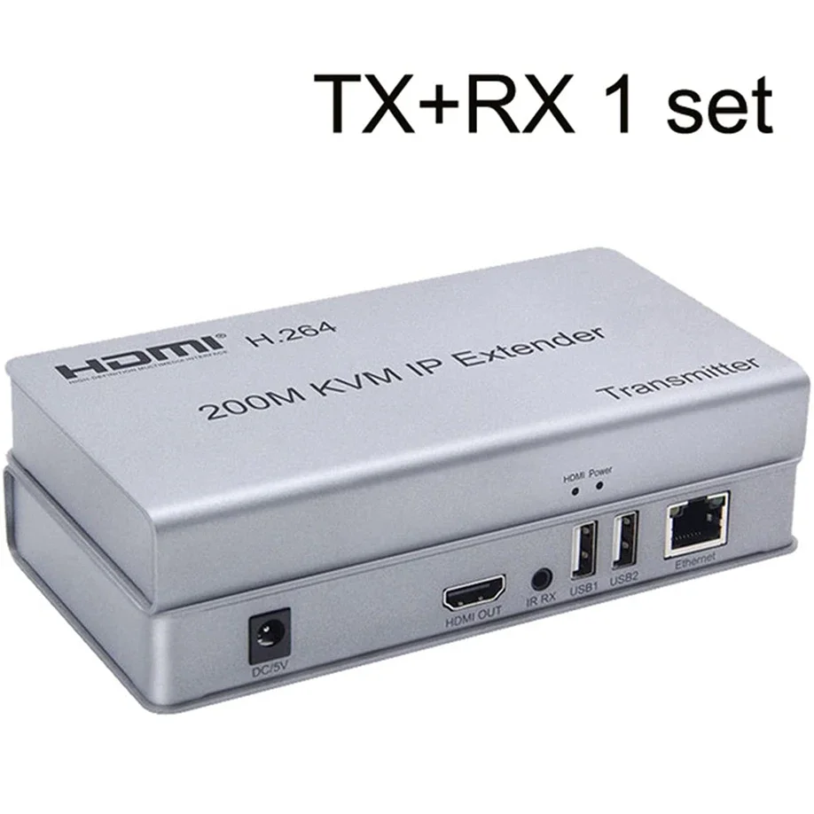 200M HD KVM IP-удлинитель через кабель RJ45 Ethernet Cat5e Cat6 HDMI аудио-видео сетевой удлинитель UTP STP IPTCP мышь клавиатура (art.: 3920ccbefa75d) - 3920ccbefa75d