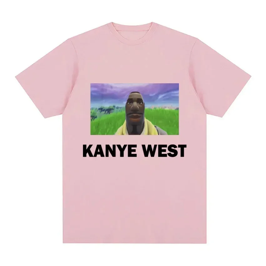Фото Футбольная рубашка Kanye West Meme, женская повседневная футболка из полиэстера в стиле хип-хоп с мультяшным узором №2