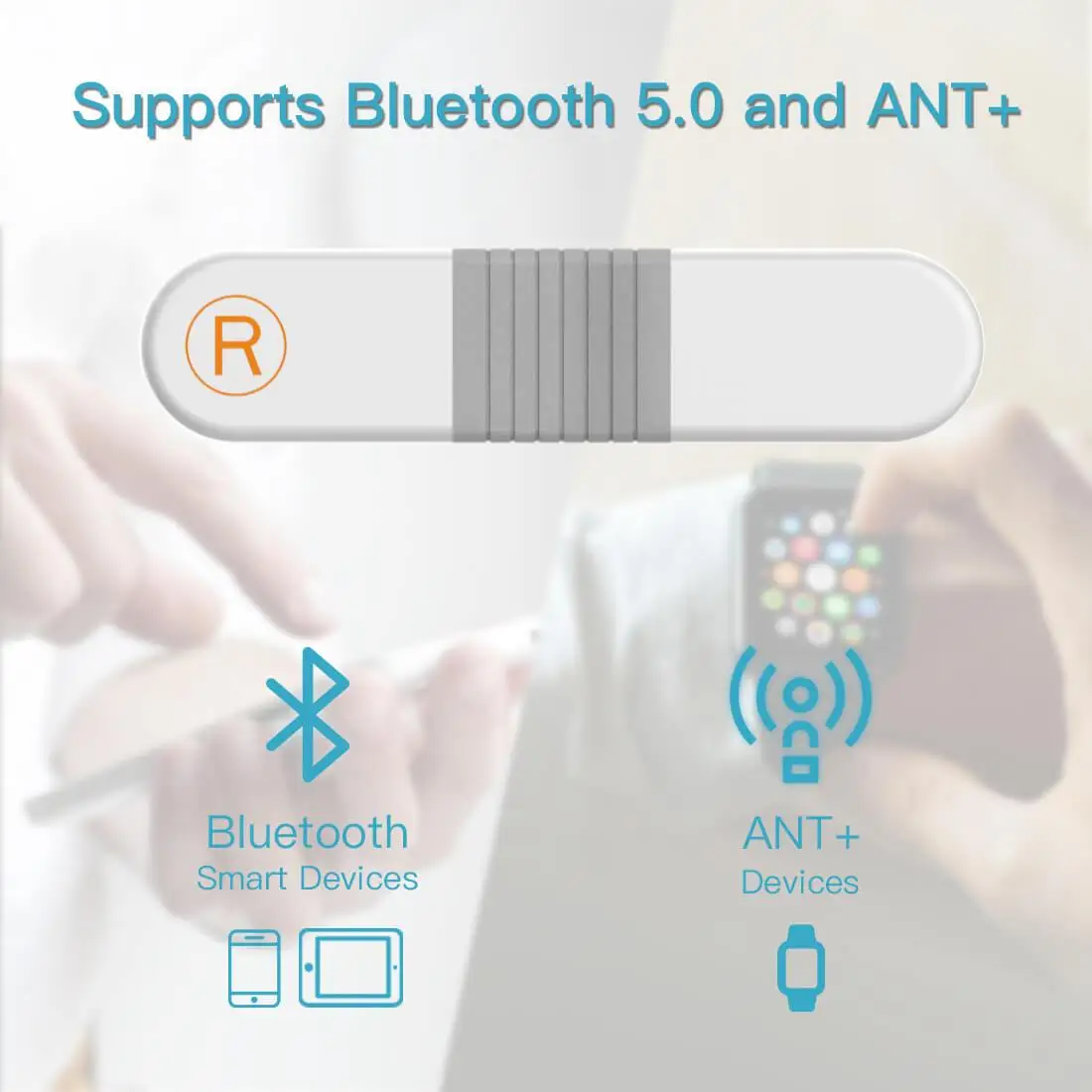 ANT+ Bluetooth Монитор сердечного ритма с оповещением о вибрации ЭКГ Совместимые устройства ANT+ Фитнес Отслеживание сердечного ритма до 24 часов (art.: 3920cafd65e61) - 3920cafd65e61
