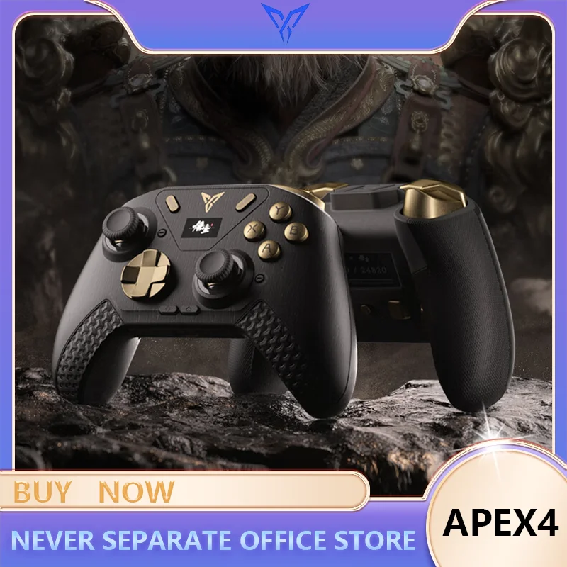 Flydigi APEX 4 черный Миф: Wukong геймпад 2 кГц Force Беспроводная искусственная кожа Сплав клавишный экран для переключателя ПК Android Steam