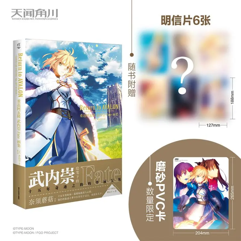 Официальный японский горячий кровь аниме Fate Illustrations Return to AVALON Takeuchi Takashi Fate Art Works Упрощенный китайский язык