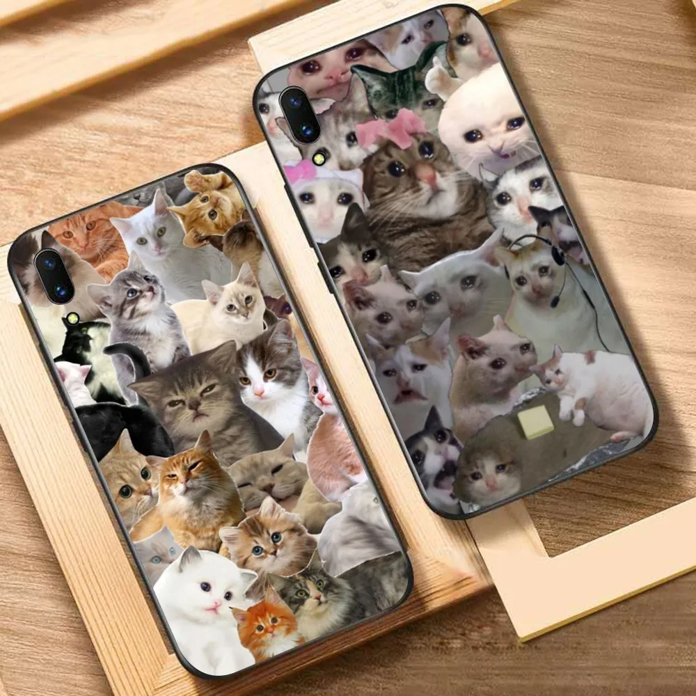 Чехол для телефона с изображением плача и кота для Huawei Y9 6 7 5 Prime Enjoy 7s 7 8 plus 7a 9e 9plus 8E Lite Psmart