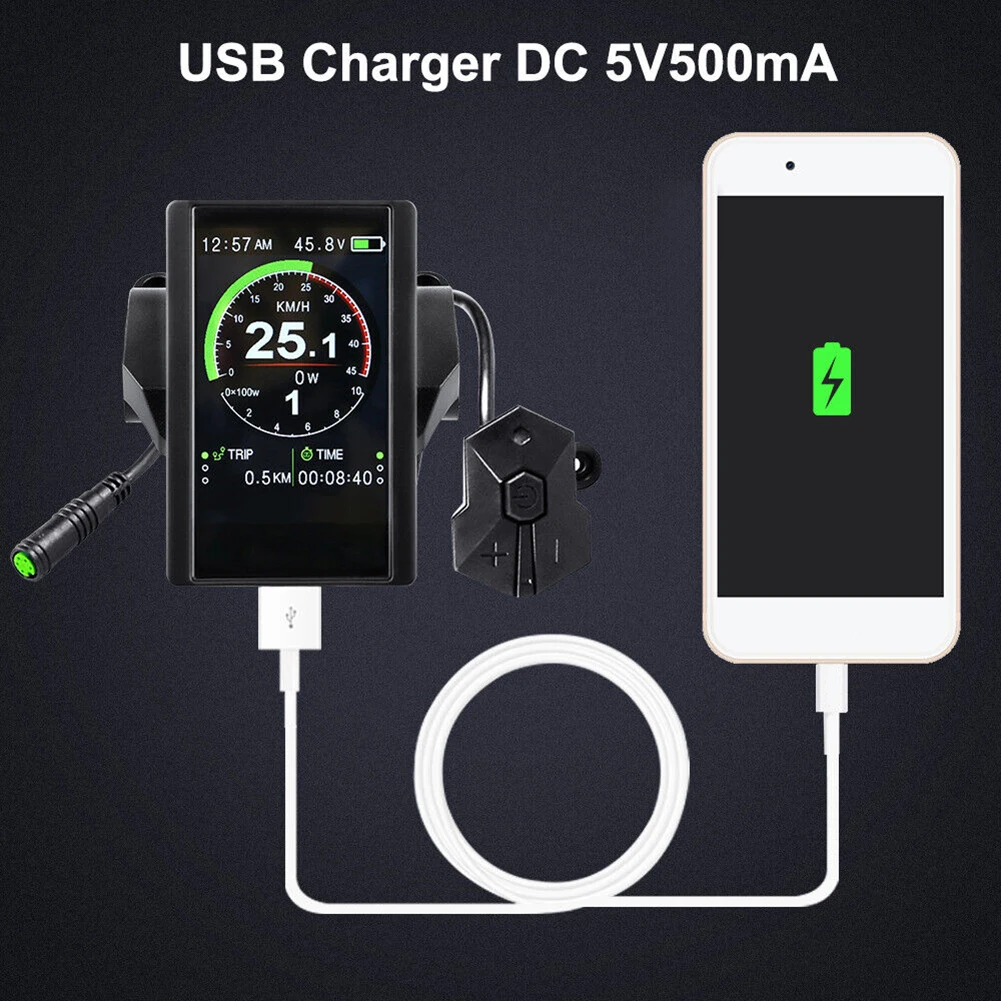 Цифровой дисплей для двигателя среднего привода BAFANG 850C с дисплеем скорости и интеллектуальным индикатором питания, совместимым с USB (art.: 3920cfc0c560b) - 3920cfc0c560b