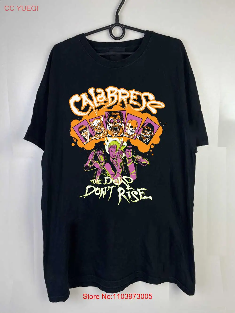 Футболка с коротким рукавом Calabrese band The Dead't Rise, полноразмерная, от S до 5XL, PR666