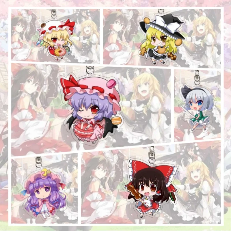 Touhou Project аниме акриловый брелок косплей костюм милый Hakurei Reimu Kirisame Marisa аксессуары кулон реквизит фанаты подарок 6 см