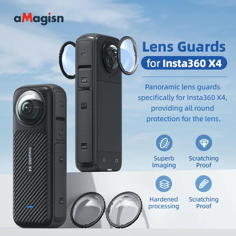 Защитные ограждения для объектива Insta360 X4 PMMA, защитная защита для объектива экшн-камеры, аксессуары против царапин