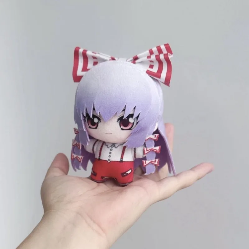 Фото 10 см аниме-игра TouHou Project Kawaii, хлопковая кукла для косплея, тело морской звезды Fujiwara no Mokou, мини-мягкие плюшевые игрушки, фигурки, подарки №2